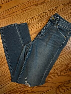 Articles Of Society Dark Blue Distressed Women's Jeans